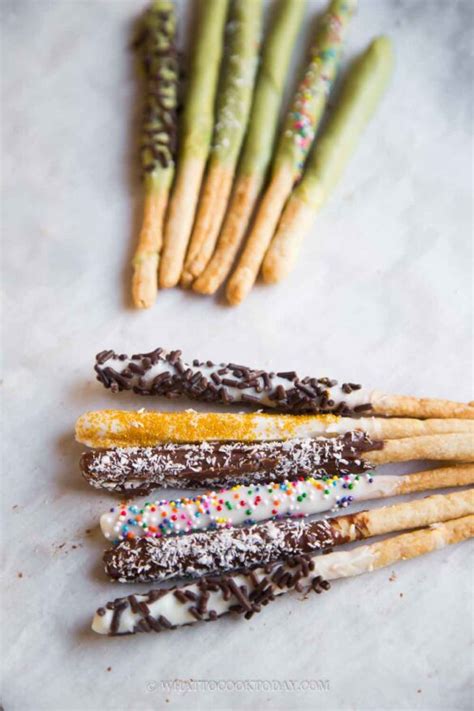 Easy Homemade Pocky Sticks Assorted Flavors What To Cook Today