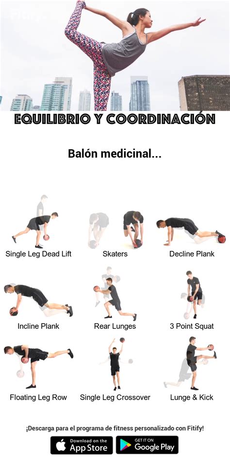 Equilibrio y coordinación Balón medicinal Esta rutina es excelente