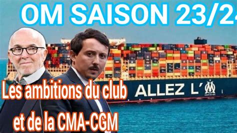 Longoria Marcelino La Cma Cgm Les Projets Pour L Om Cette Saison