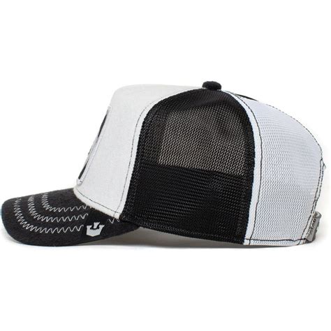 Boné trucker branco e preto panda Virgin Finish Last The Farm da Goorin