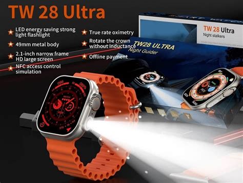 TW28 Ultra 2023 SmartWatch With FlashLight Specs Price Pros Cons