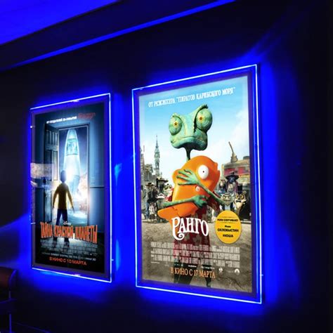 Ultra Thin Acrylic Frameless LED Illuminated Movie Poster Frame Light ...