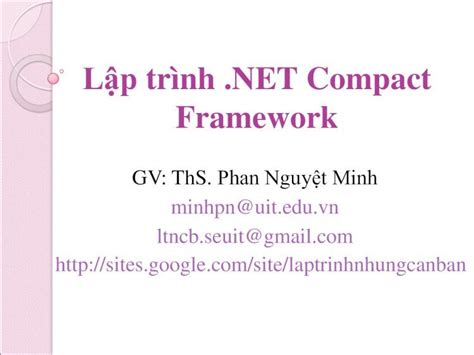 PDF Lập Trình Nhúng Căn Bản Chương 4 phần 2 Lậptrình NET Compact