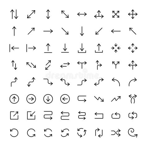 Vector Illustration Of Black Arrow Icons Stock Vector Illustration Of