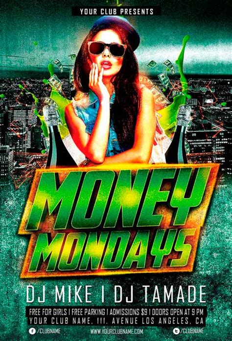 Money Monday Party Flyer Template For Photoshop Awesomeflyer