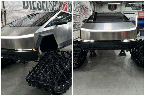 Tesla Cybertruck Gets A Crazy Snow Track Mod