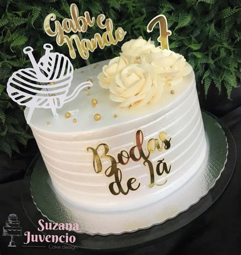 Topo de Bolo Personalizado Tema Bodas de Lã Elo7