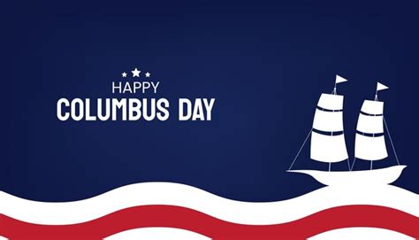 Premium Vector Happy Columbus Day Banner Design