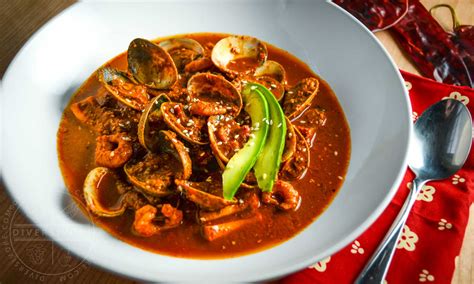 Mexican Seafood In Red Pipian Sauce