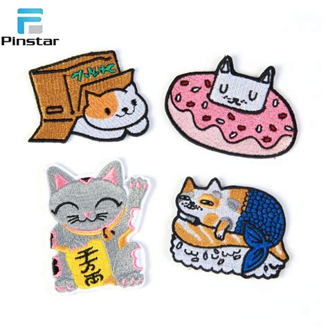 Cute Cat Clothing Iron On Embroidered Custom Woven Patch China Patch