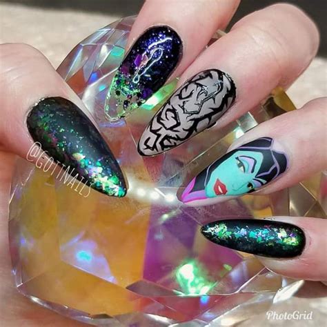 Malificent Nails Disney Nails Maleficent Nails Best Acrylic Nails