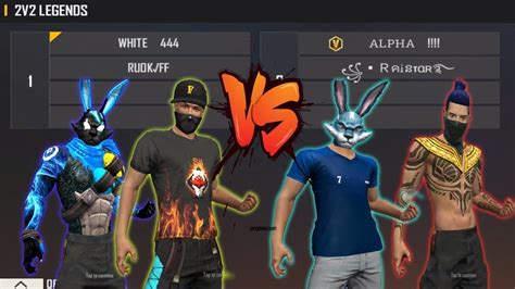 WHITE444 RUOK FF VS RAISTAR ALPHA FF 2V2 INDIAN SERVER KING VS MENA