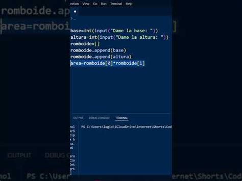 Como Calcular El Area En Un Romboide En Python Programacion