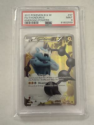 Pokemon Black And White Full Art Thundurus 97 Emerging Powers PSA 9