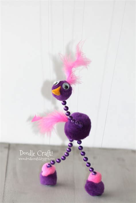 Easy Silly Bird Marionette DIY tutorial!