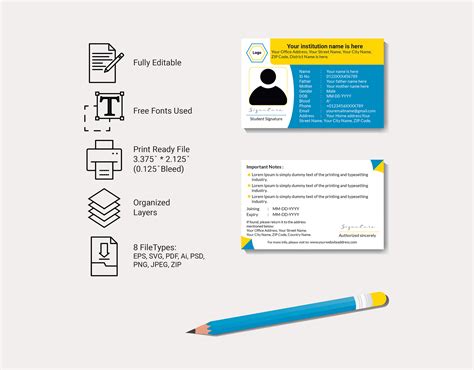 Professional ID Card Design Template :: Behance