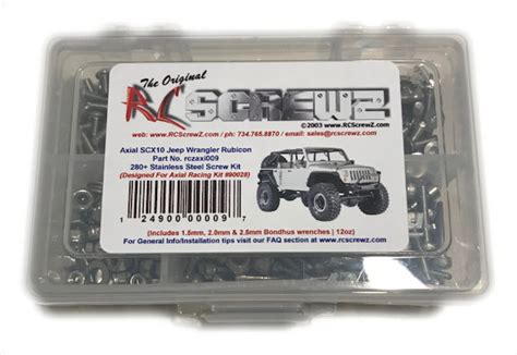 Axi009 Axial SCX10 Jeep Wrangler Rubicon 90028 Stainless Screw Kit