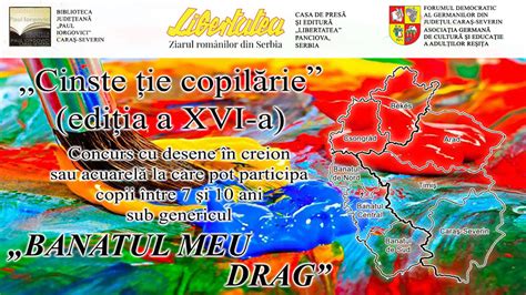 Un Concurs Transfrontalier De Desene Sub Genericul Banatul Meu Drag