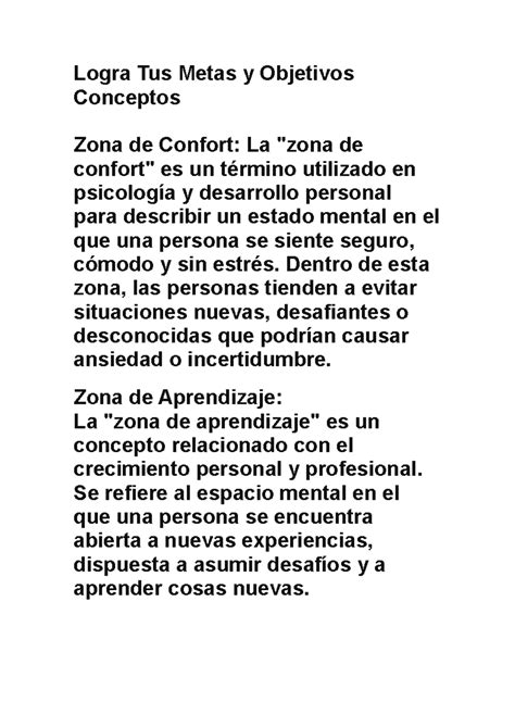 Logra Tus Metas Y Objetivos Logra Tus Metas Y Objetivos Conceptos