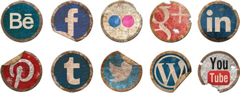 Vintage Social Media Logo