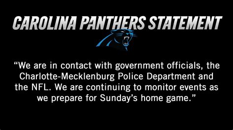 Carolina Panthers on Twitter: "Statement from Carolina #Panthers ...