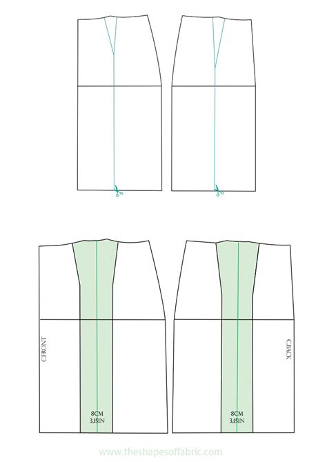 Box Pleats Skirt Pattern The Shapes Of Fabric