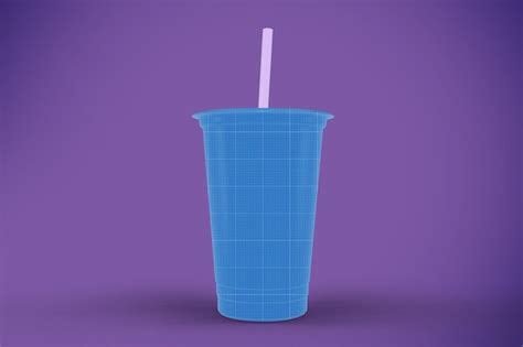 Premium Psd Transparent Plastic Cup Mockup