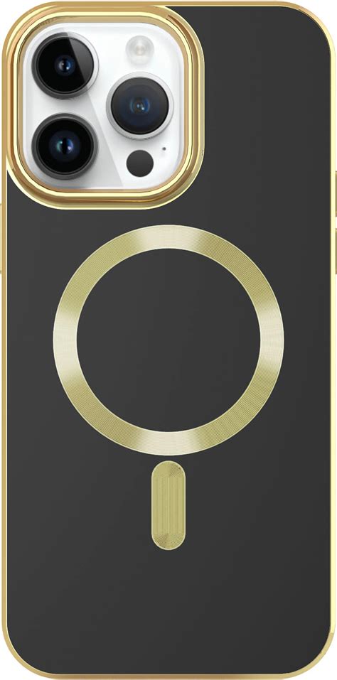 AMPD Gold Bumper Soft Case with MagSafe for Apple iPhone 14 Pro Black ...