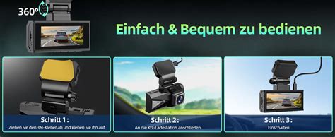 Lamto Dashcam Auto Vorne Hinten K K Dual Autokamera Mit Gb Sd Karte