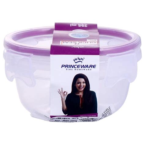 Princeware Click N Seal Airtight Transparent Round Plastic Container