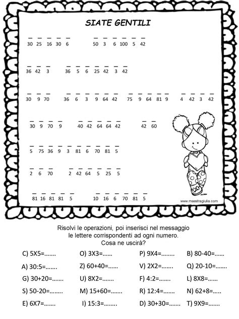 Matematica E Gentilezza Lavori In Classe Matematica Attivit Di