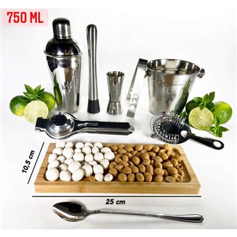 Kit CAIPIRINHA COQUETELEIRA 750 ML INOX BAR FESTA DRINKS Shopee