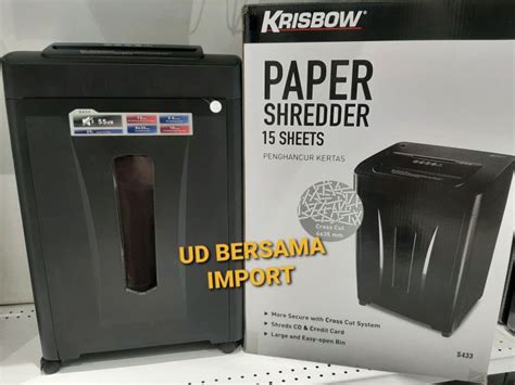 Mesin Penghancur Kertas Krisbow Papper Shredder S433 15SHEET HEAVYDUTY