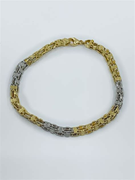 Bracelet 2 Ors 18k 10 16grs Larg 4 50mm Long 22cm L Atelier Des