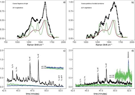 Surface Enhanced Raman Spectra For Large Coarse Clasts Of A