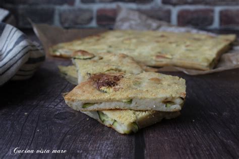 Schiacciata Croccante Patate E Zucchine Cucina Vista Mare