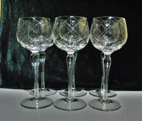 Elegant Etched Crystal Wine Glasses Set Of Quality Engraved Etsy Uk