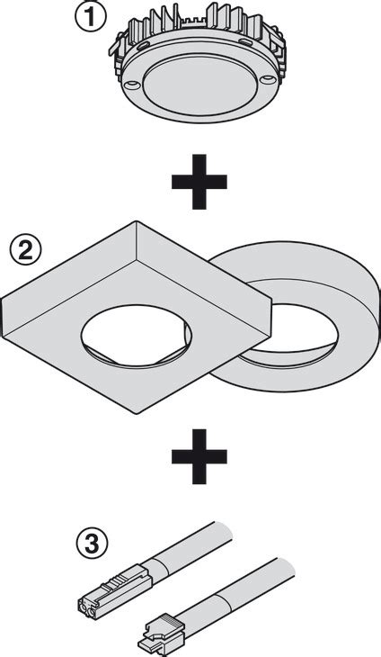 Luminaire à encastrer Häfele Loox LED 2040 12 V modulaire 2 pôles