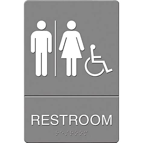 U S Stamp And Sign Headline Ada Restroom Sign 6 X 9 Ust4811 Staples