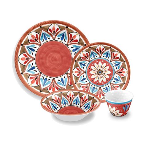 Paloma Breeze Melamine 16 Piece Dinnerware Set Wayfair