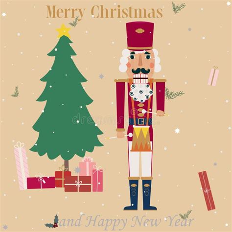 Nutcracker And Christmas Tree Stock Vector Illustration Of Font Hands 264506331