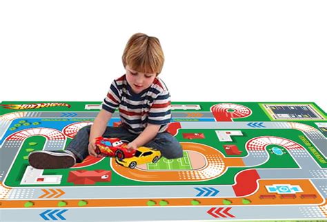 Tapete Infantil Em Lona Pista De Carros HOT WHEELS Elo