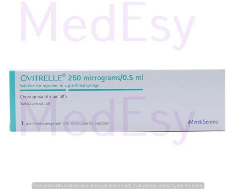 Ovitrelle 250mg Injection Merck, Packaging Type: Box at ₹ 1500/piece in North 24 Parganas