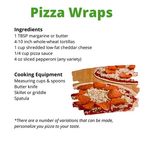 Pizza Wraps Pizza Wraps Pizza Ingredients Pizza Recipes