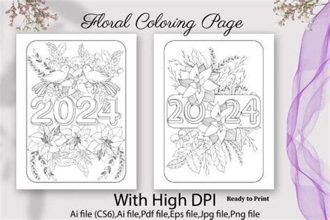 Vector Floral Colouring Page 2024 Graphic By Floralworld Creative Fabrica