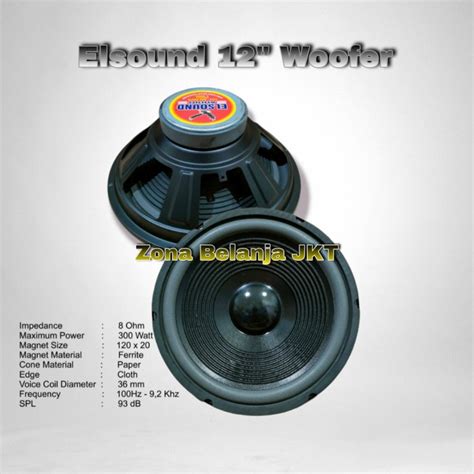 Jual Speaker Elsound 12 Inch Woofer 300Watt Original Shopee Indonesia