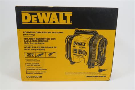 Dewalt Dcc020ib 20v Max Cordedcordless Air Inflator