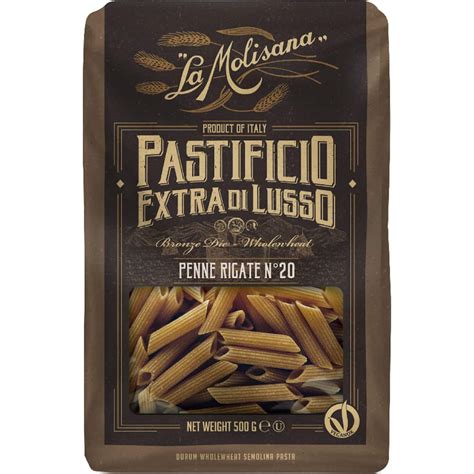 La Molisana Pastificio Extra Di Lusso Wholewheat Penne Rigate 500g Bunch