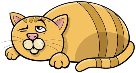 Premium Vector | Funny cartoon sleepy cat comic animal character