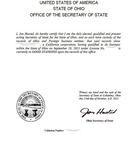 Ohio Certificate Of Formation Llc Bible